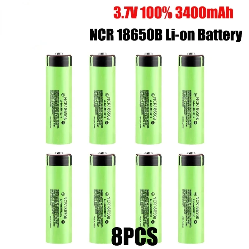 2024New Original NCR18650B 3,7 V 3400 mah 18650 Lithium-Akku Für Taschenlampe Spielzeug Auto Kamera batterien Ladung Batte: Himmel Blau