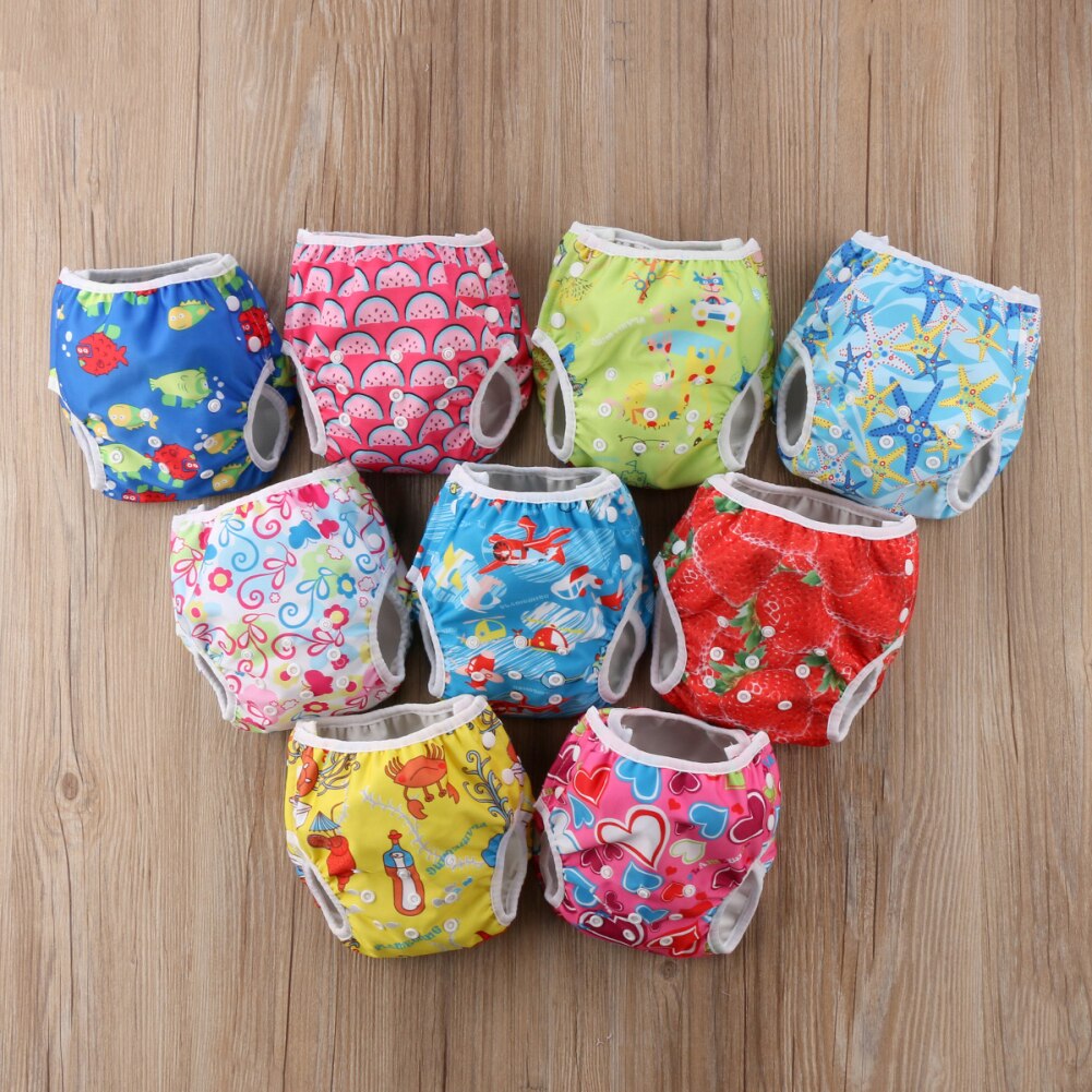 Pañales de baño ajustables reutilizables para bebé, bañadores de natación impermeables