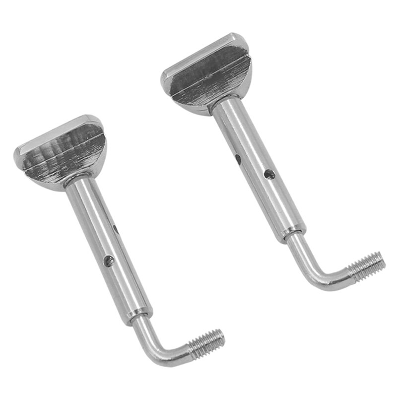 SEWS-1Pair de 4/4, 3/4 taille violon mentonnière repose-menton pince vis détachable: Silver