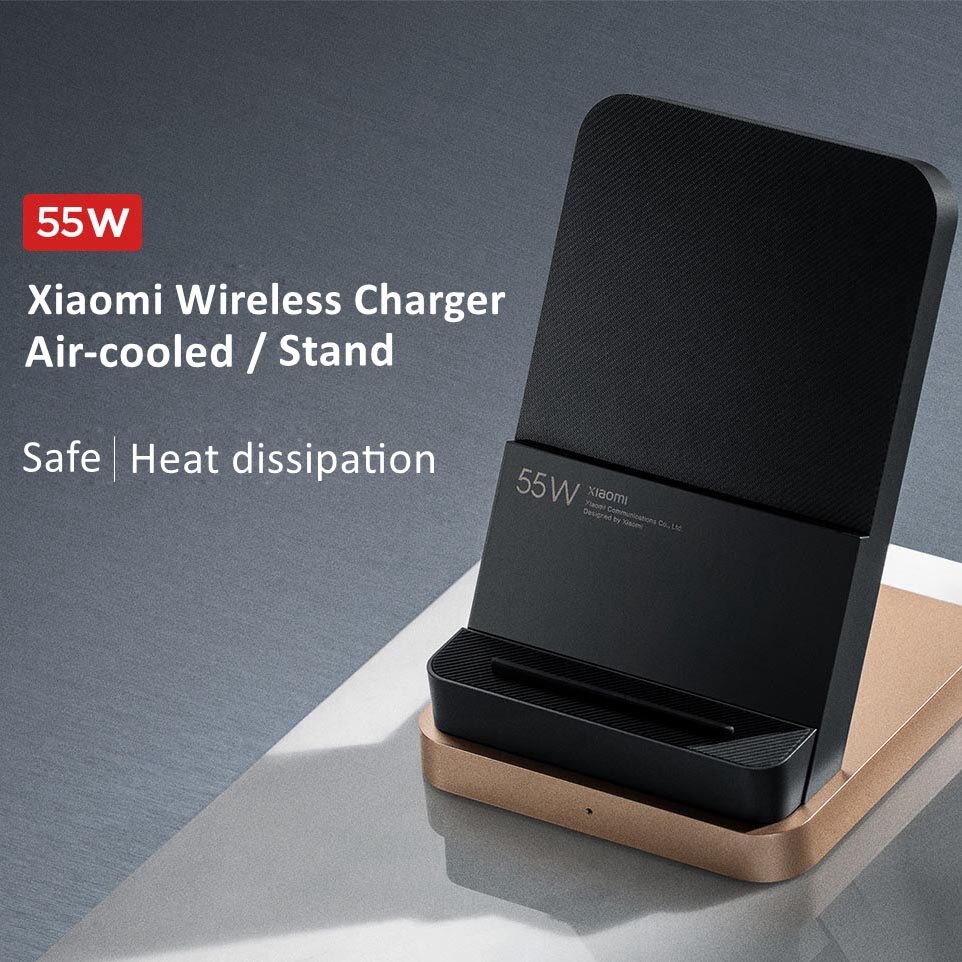 Original Xiaomi Wireless Charger 55W Fast Charging Stand Charging Dock Station For Redmi Note 10 Pro Mi 10 11 Pro Phone Holder