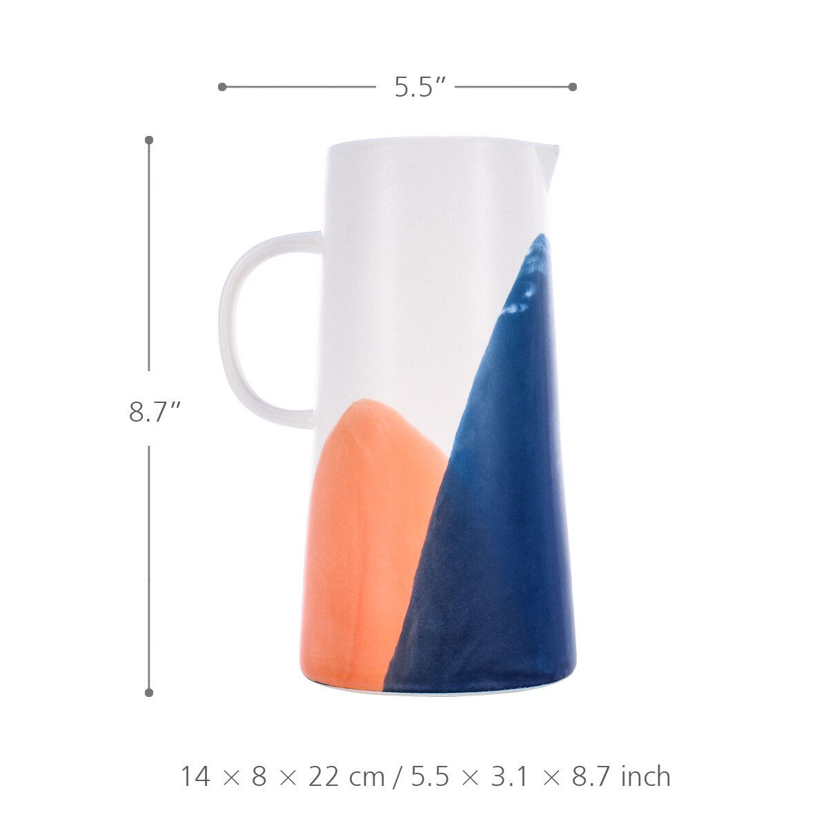 Jarra de cerámica de porcelana de TOOARTS uso decorativo grandes para bodas en casa jarra de café de leche jarra de porcelana