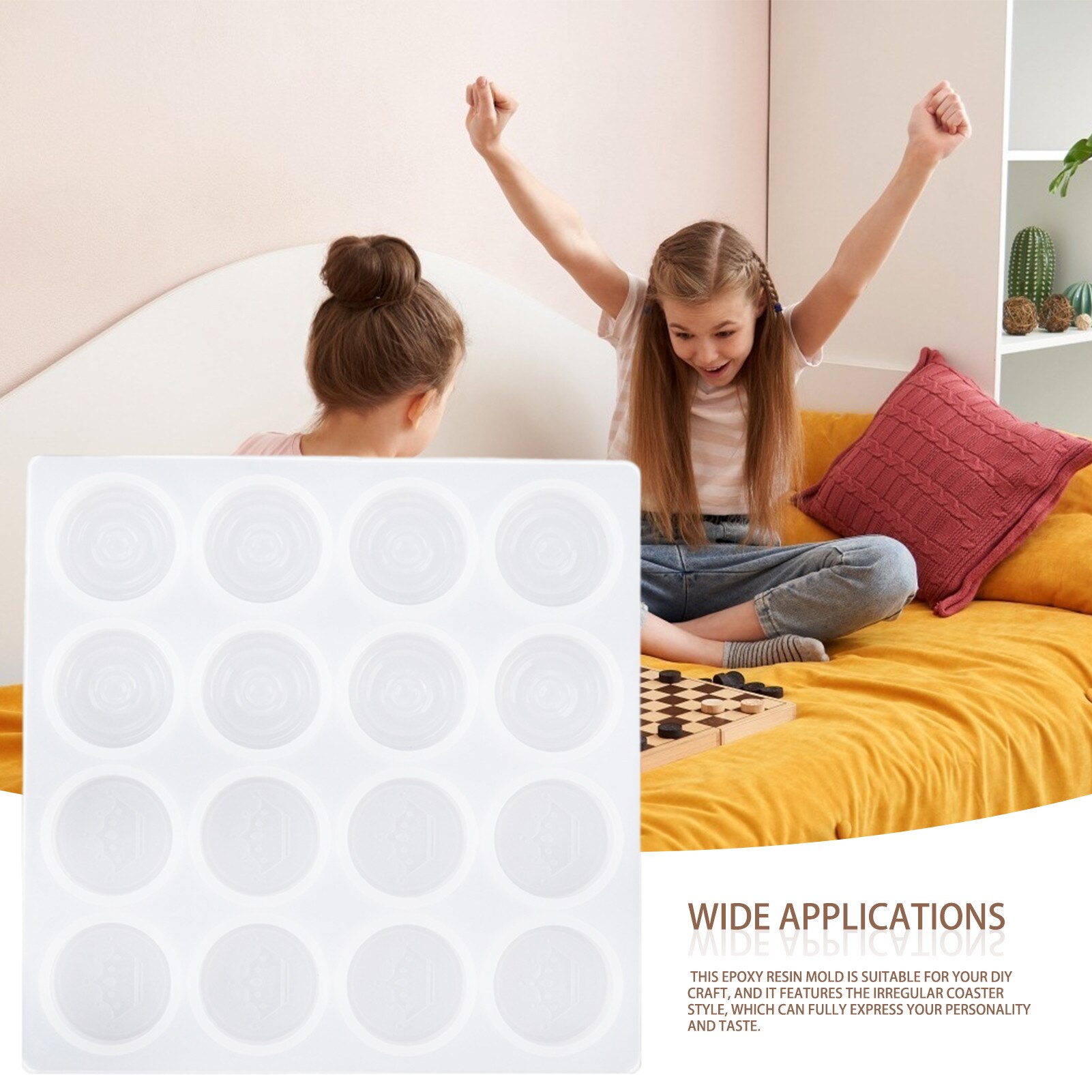 DIY Crafts Checkers Silicone Mould Jewelry Decorations Making Tools International Chess Shape Epoxy Resin Mold Molds Moulds