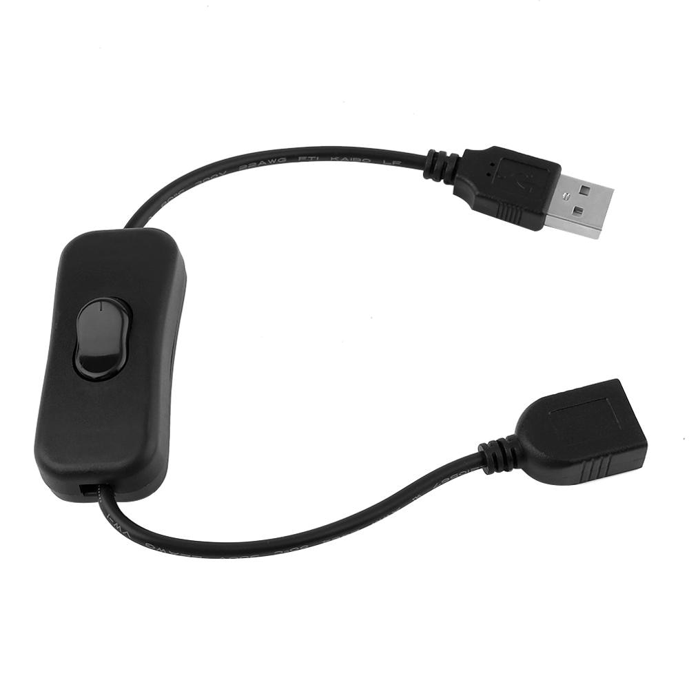 USB cable 30cm USB 2.0 A Male to A Female Extension Extender Black Cable With Switch ON OFF Cable