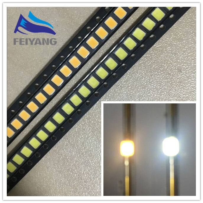 500 stk 0.2w smd 2835 led lampe perle 60ma 20-25lm hvid / varm hvid smd led perler led chip  dc3.0-3.6v til alle slags led lys