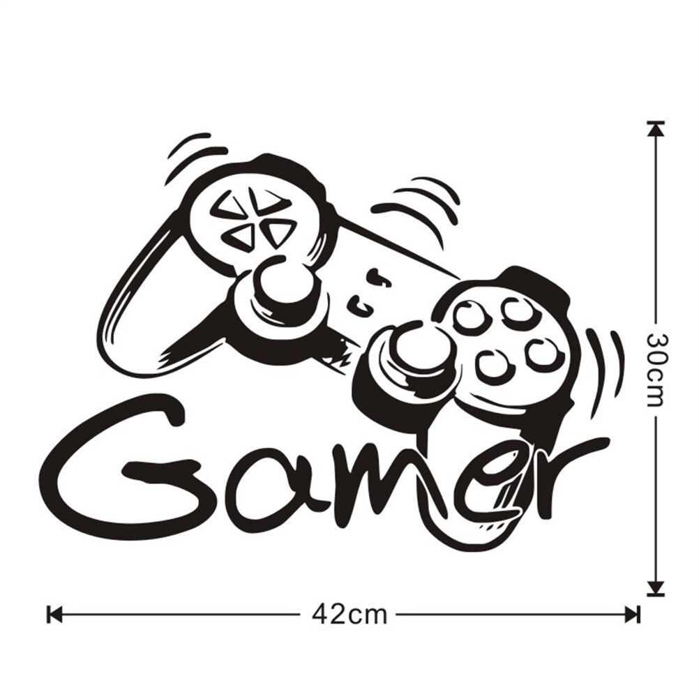 Gamer Wall Sticker Removable Wall Decoration Vinyl Wallpaper For Kids Boys Room Decor Decals Door Game Poster Sticker