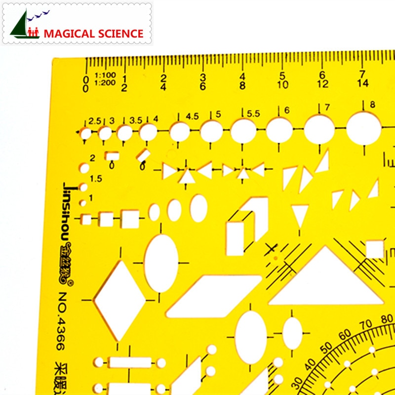 heating ventilation drawing template plastic ruler for students Flexible JSH4366