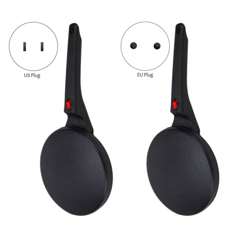 Sanq elektrisk crepe maker pizzamaskin non-stick stekpanna, svart