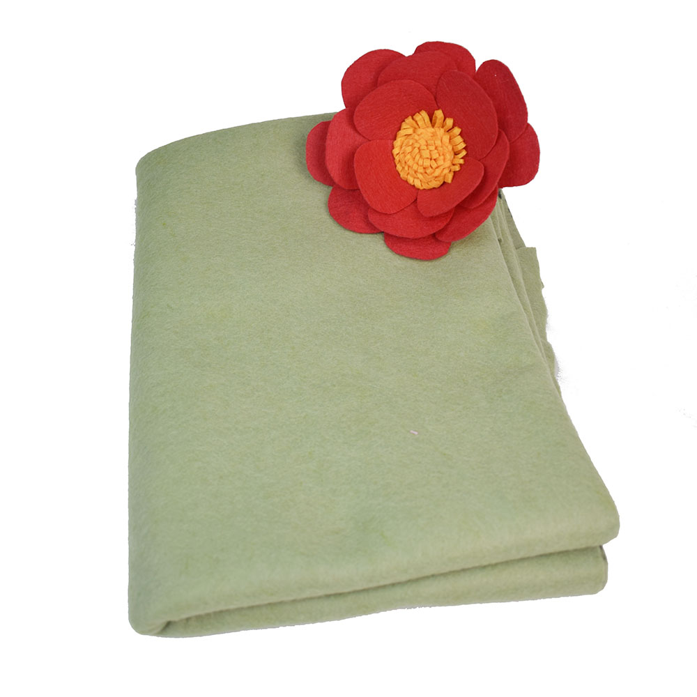 90 x 91cm 1.4mm tykkelse grøn blødt filt stof non-woven nåle vilt håndlavede manualidades diy feutrine filt blomster: Xh29 grønne
