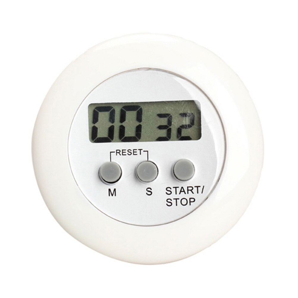 LCD Digital Kitchen Countdown Timer Alarm with Back Stand AUG889: White