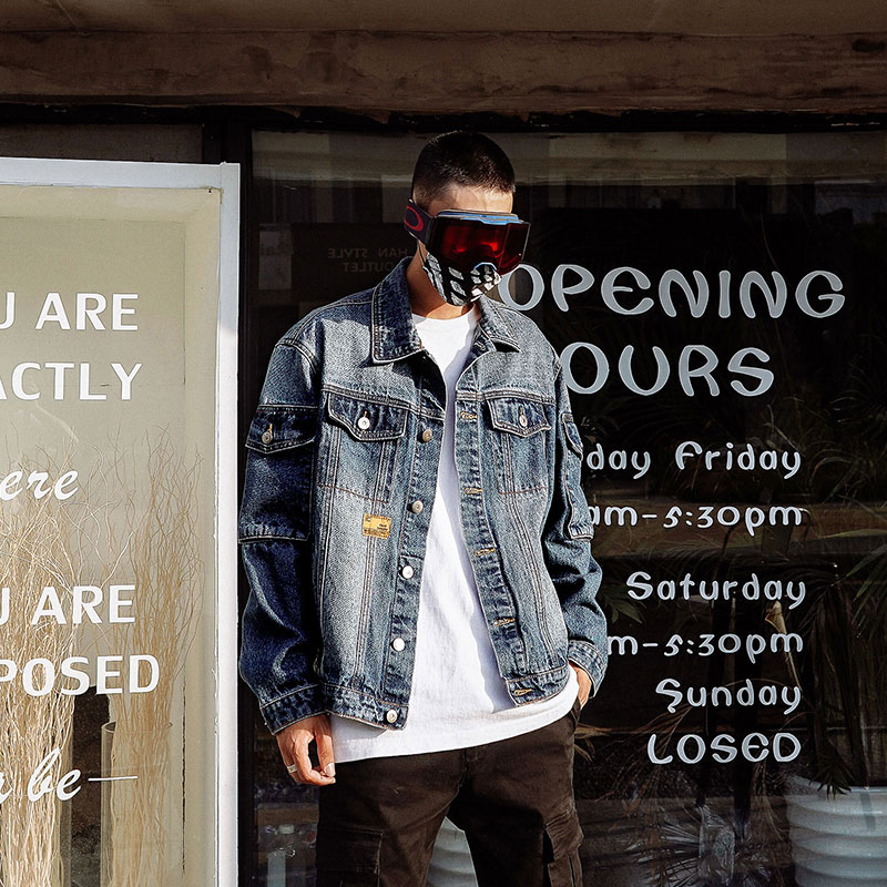 spring and autumn men's denim jacket jacket men's cotton jacket jacket jacket men's denim size 5XL