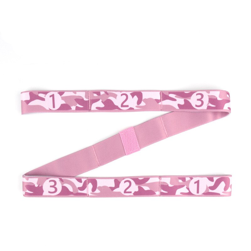 9-Grid Yoga Stretch Riem Gesegmenteerde Dans Vormgeven Lichaam Elastisch Touw Training Extra Weerstand Stretching Riem: Roze