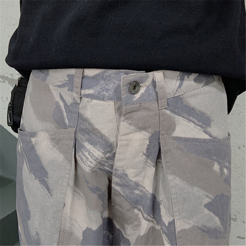 Zomer Mannen Camouflage Low Crotch Joggingbroek Hip Hop Mannelijke Baggy Harembroek Losse Joggers Onregelmatige Kruis Broek Mannen X9142