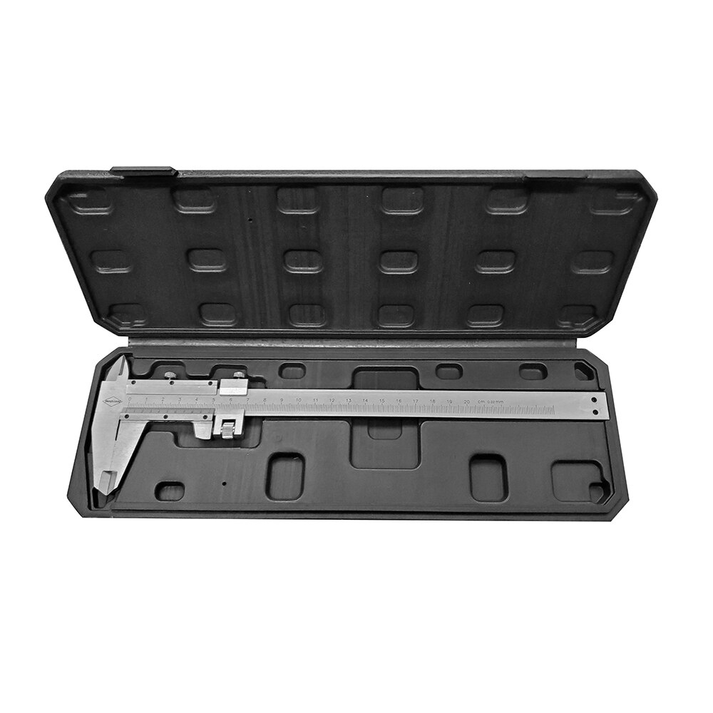 High Precision Stainless Steel Vernier Caliper 0-150mm 6" 0.02mm Caliper Measuring Instrument Construction Measuring Tool: With box 200mm