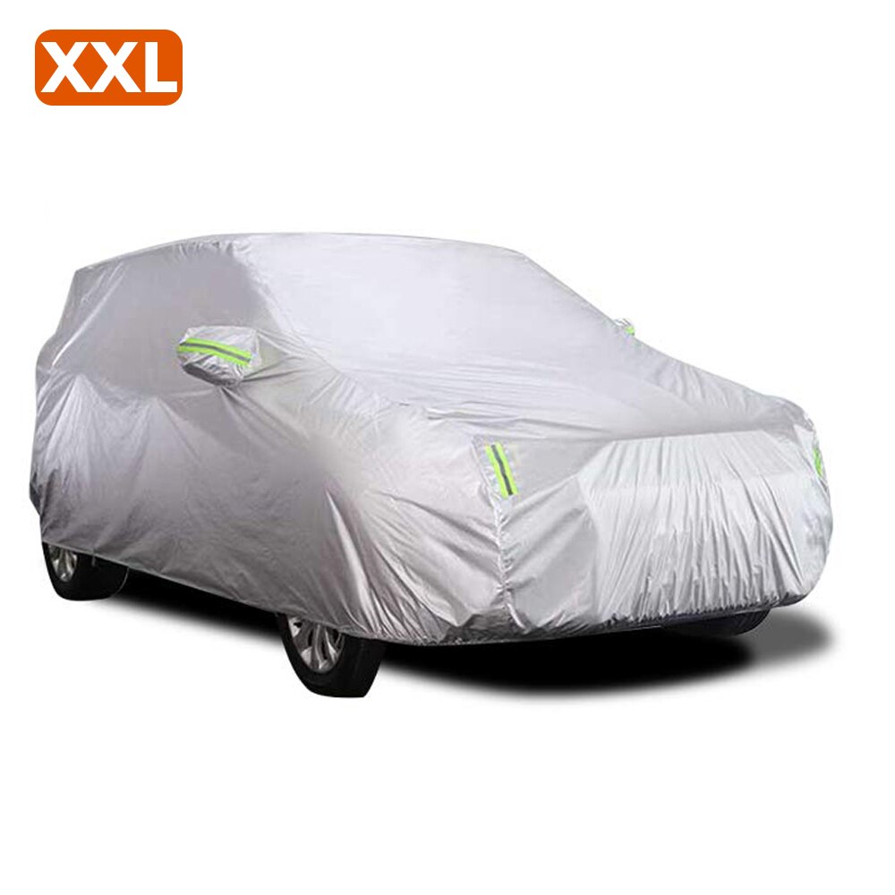 Car Cover Full Covers with Reflective Strip Sunscreen Protection Dustproof UV Scratch-Resistant for 4X4/SUV Business Car: XXL