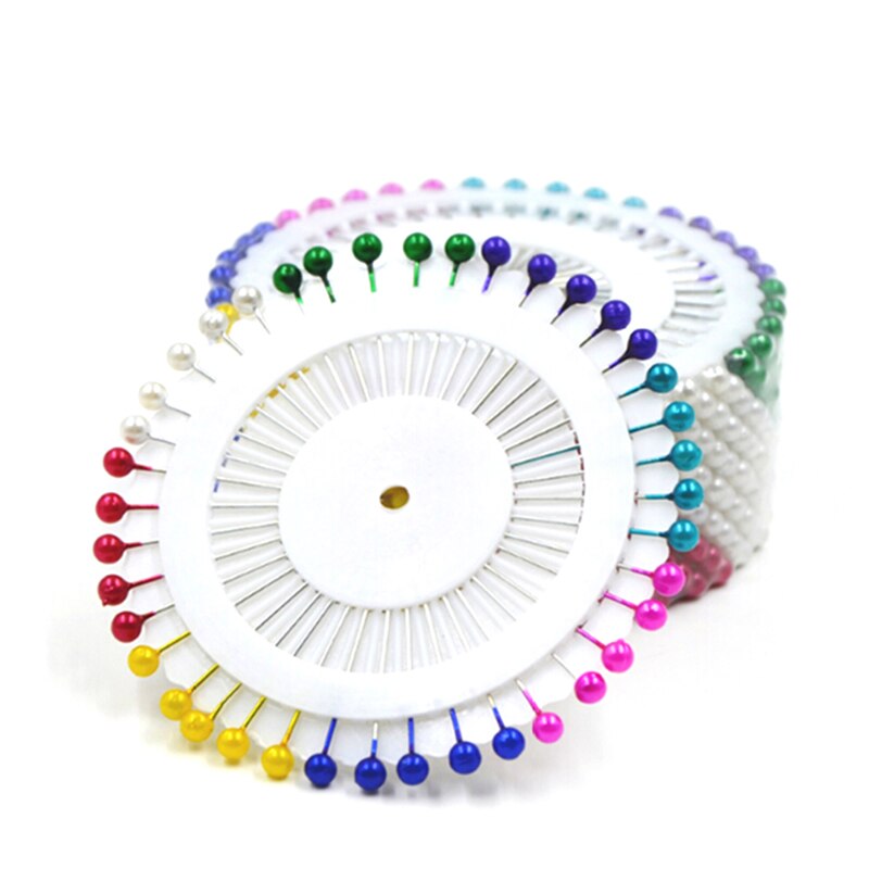 480pcs/lot Sewing Pin Round Pearl Head Dressmaking Pins Weddings Corsage Florists Bead Pin Clothing Positioning Sewing Acc