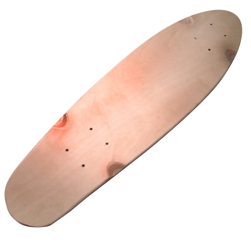 Lönn mini cruiser fisk skateboard däck fiskbräda fyra hjul enkel rocker 7- lager diy skate board däck: L