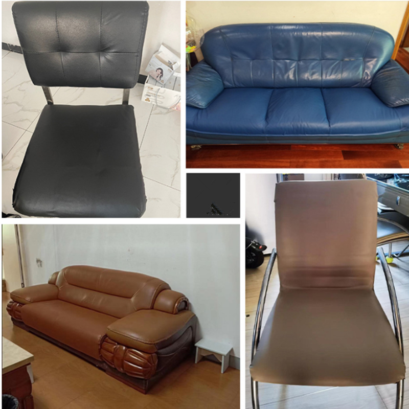 Zelfklevende reparatietape voor leer, geschikt voor banken, autostoelen, handtassen, jassen, meubels, schoenen, ehbo-pleisters, leren reparatiepleisters, doe-het-zelfprojecten, zwart.