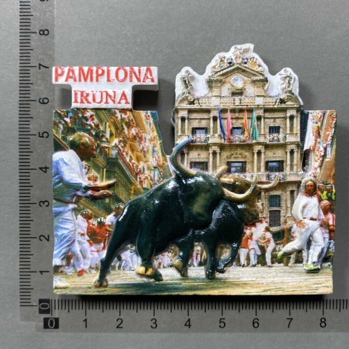 Europe Spain 3D Refrigerator Magnet Tourist Souvenirs Stickers,Home & Kitchen Decoration Fridge Magnet Message Sticker: light yellow