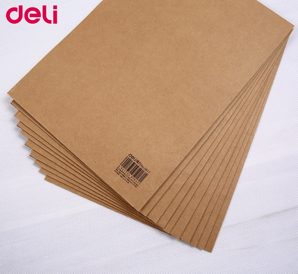 Deli kraft paper file holder A4 10pcs/set good paper protector paper folder protect important files