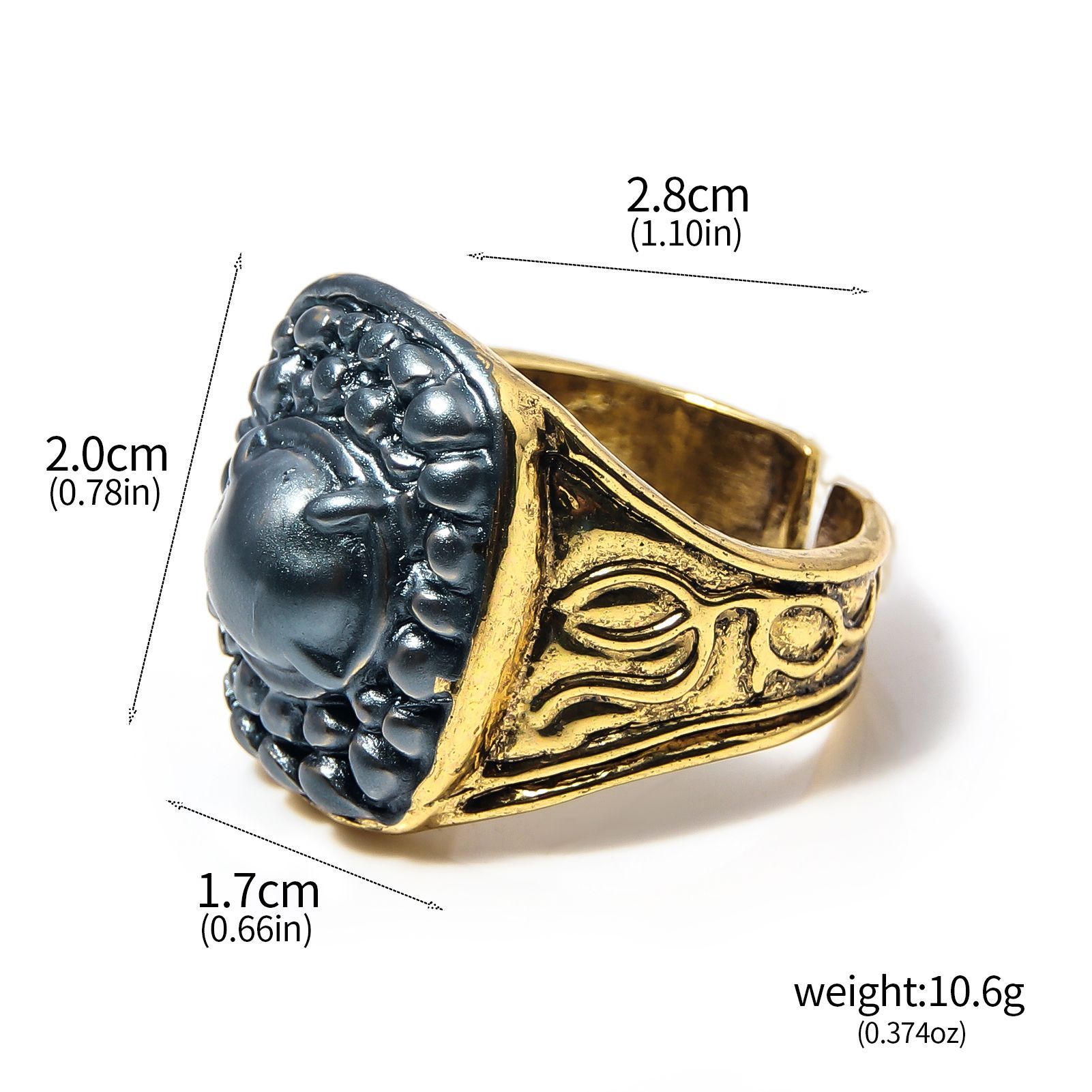 Game Dark Souls Ring Black Red Sapphire Vintage Style Ring Adjustable Metal Rings For Women Men Cosplay Jewelry Accessories