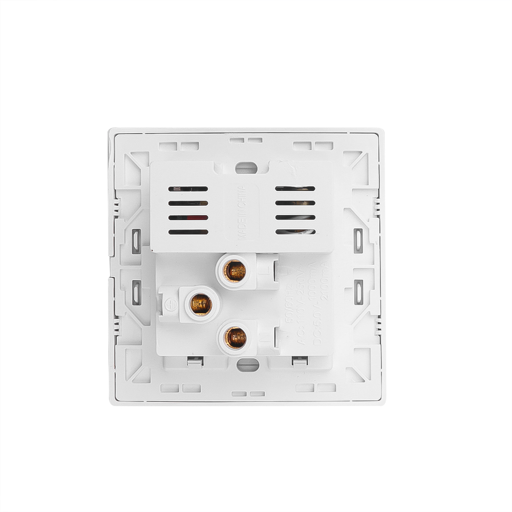 Dual Usb-poort Wall Charger 2100mA 5v Socket met 2 Poorten Plug Charger Switch Stopcontact