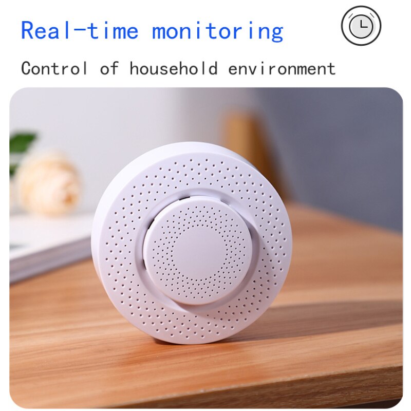 HCHO VOC CO2 Air Detection Temperature Sensor Humidity Sensor Tuya Smartlife APP Real-Time Monitor Security Protection