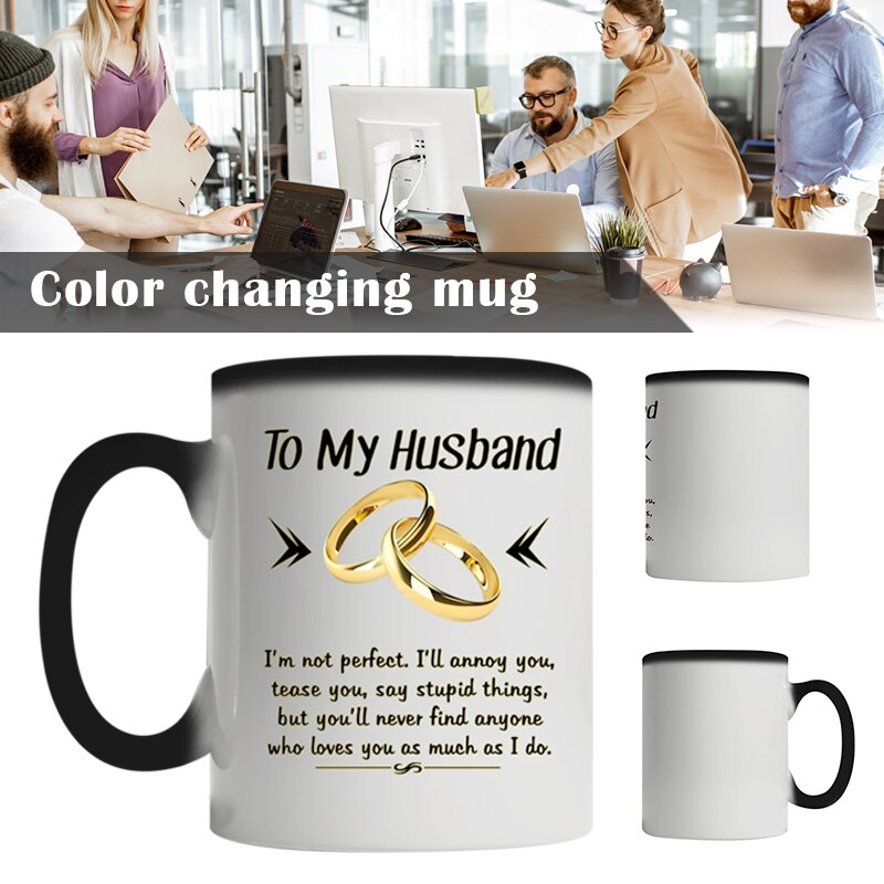 Om Mijn Man Ik Ben Niet Perfect Mok Magische Kleurverandering Mok Cup Voor Man Onthult Creatieve Mok Keramische Cup: Default Title