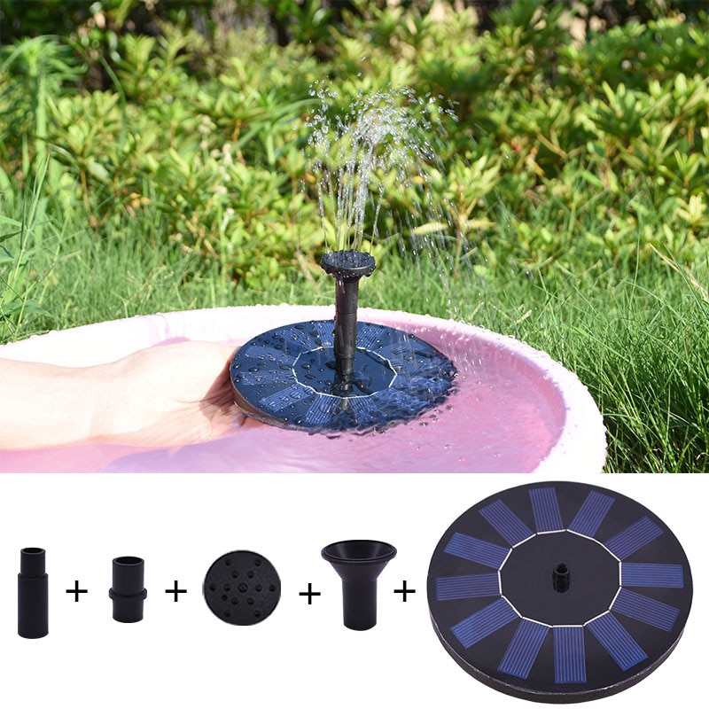 Solar Water Fountain Home Garden Pool Outdoor Floating Water Fountain Mini Solar Panel Floating Founrain Decoration Supplies 8z