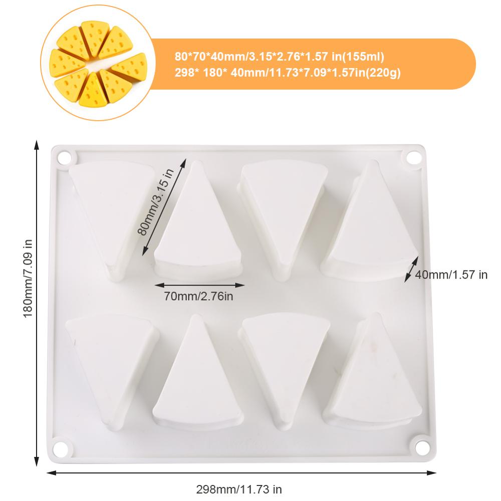 Osteform silikonform mousse kakeformer sjokolade fondant dessert bakverk bakervarer dekorasjonsverktøy bakeware: 8 skrog mini