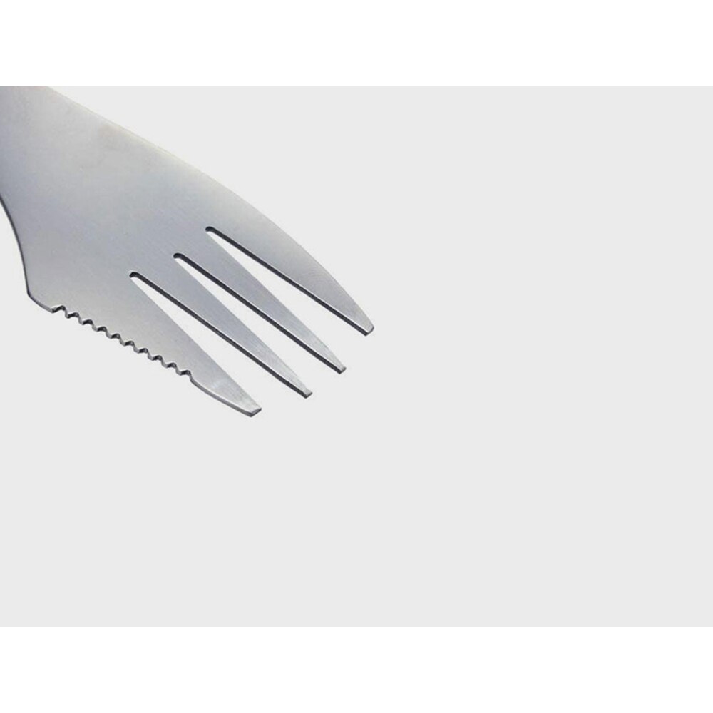 Tenedor de acero inoxidable Spork campamento, pícnic Multi herramienta cubiertos utensilio Hike vajillas al aire libre cubiertos largos tenedor cuchara