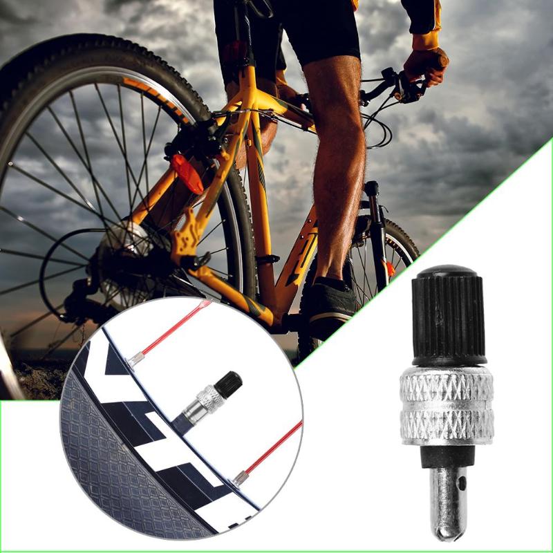 10pcs Nickel Plated Brass Bike Wheel Tire Valve Core with Cap Bicycle Schrader Valve Ultralight Zinc Alloy MTB Mountain Road