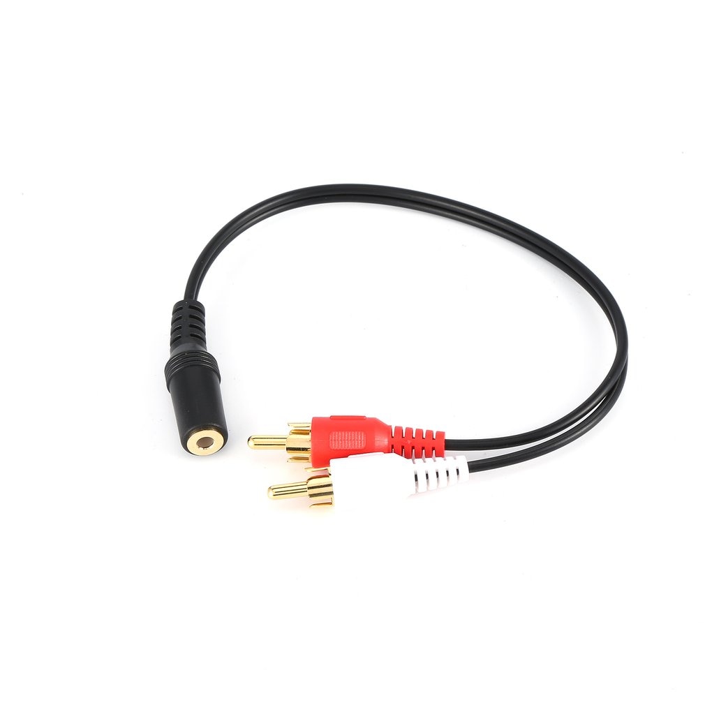 Universal 35mm Stereo Audio Female Jack To 2 Rca Male Socket To Headphone 35 Y Adapter Cable 