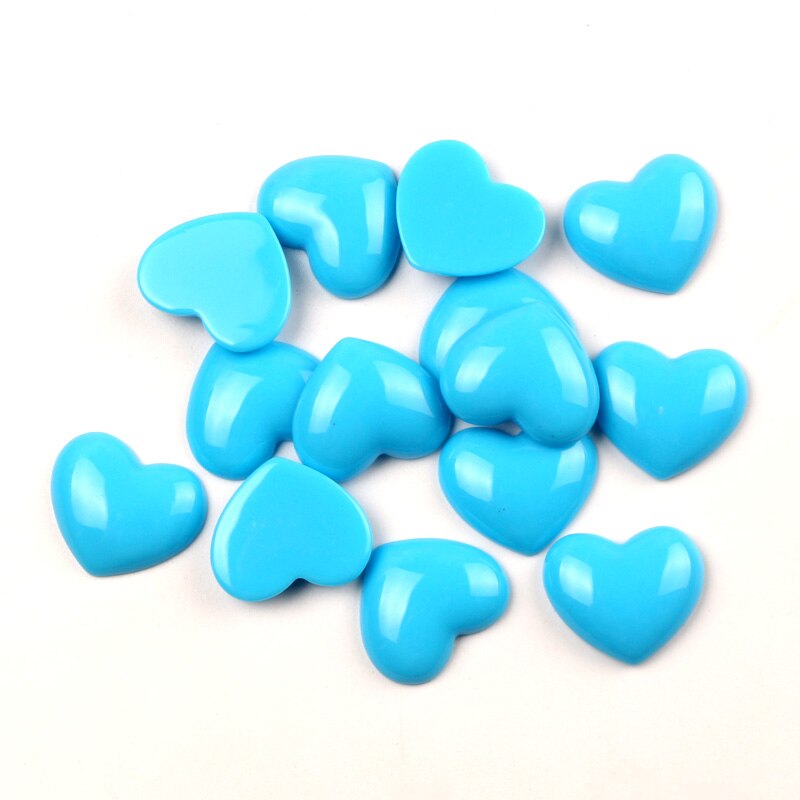 LF 30pcs Mixed Resin Heart Decoration Crafts Flatback Cabochon Embellishments For Scrapbooking Kawaii Cute Diy Accessories: Blue