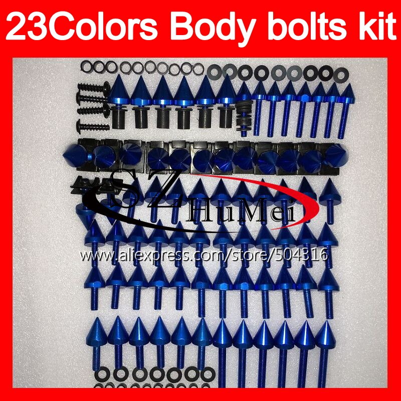 Kit complet de boulons de carénage pour suzuki gsxr 600 gsxr 750 01 02 03 gsxr 600 750 k1 r600 2001 2002 2003 vis et écrous de boulons de pare-brise