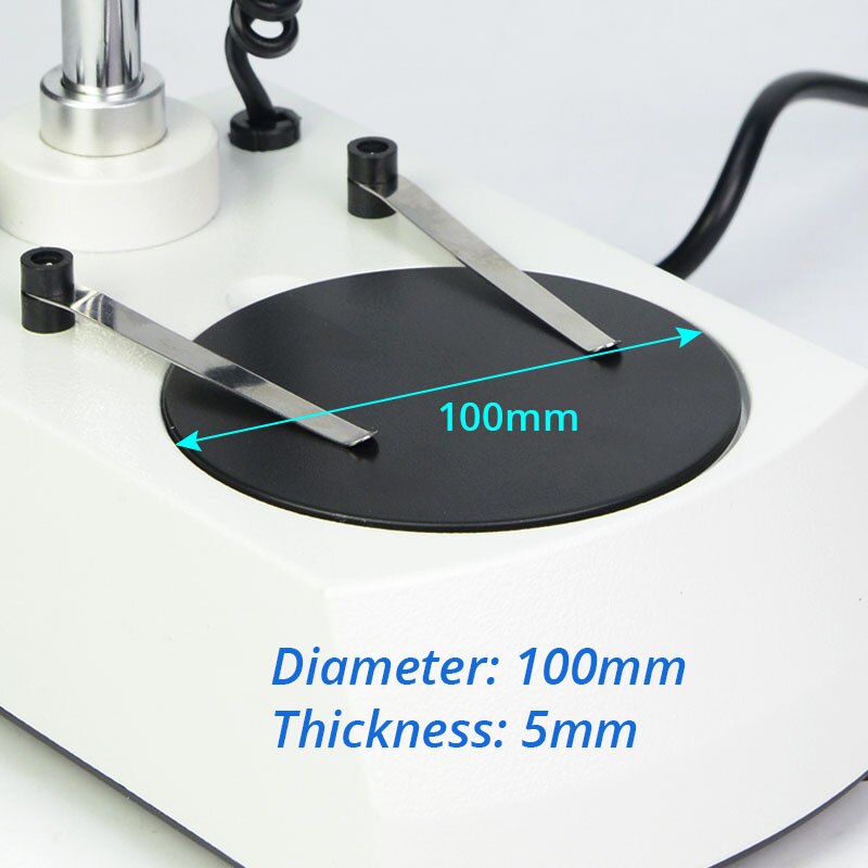 Stereo Microscoop Bodem Plastic Ronde Podium Plaat Zwart Wit Werken Board Diameter 60Mm 75Mm 95Mm 100Mm optionele: 100mm