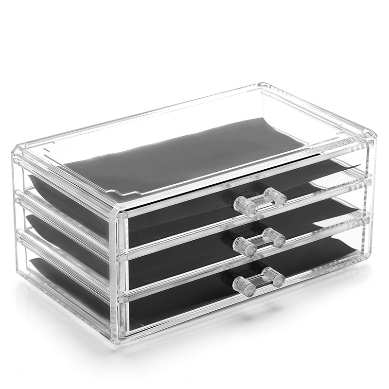 M Clear makeup drawers transparent plastic makeup storage drawers with covers can put jewelry tray inside C227-2: C171 drawer