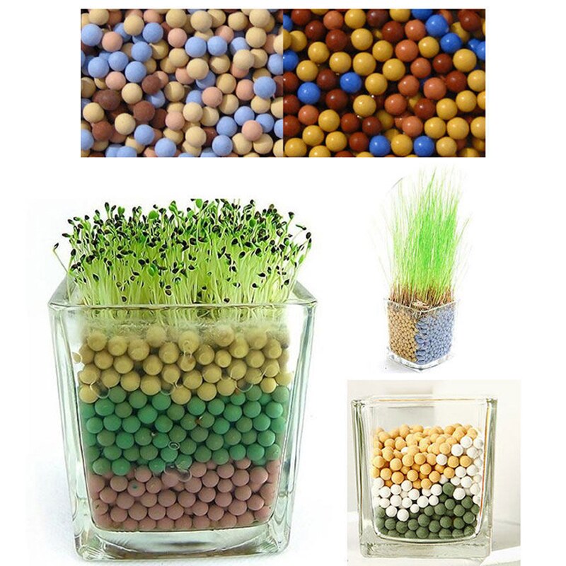 500g Multi couleur boucher pierre Pot décoration Anion terre eau Culture botanique peint poterie céramsite boule jardin teinté