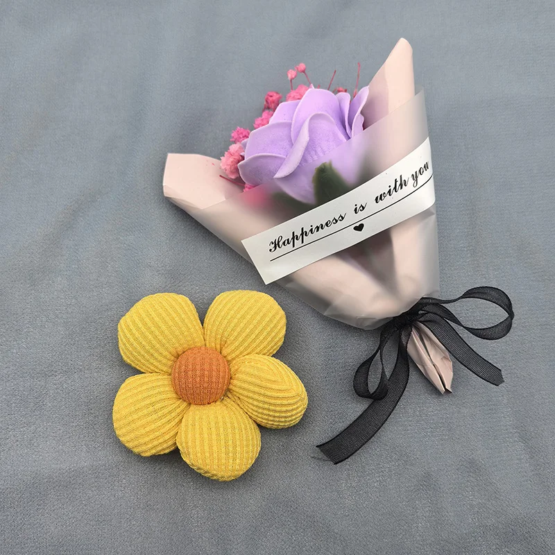 Flores para manualidades, 10 piezas, relleno de flores, tela de algodón hecha a mano, apliques acolchados, tocados, horquilla, parches, manualidades DIY: Multicolor