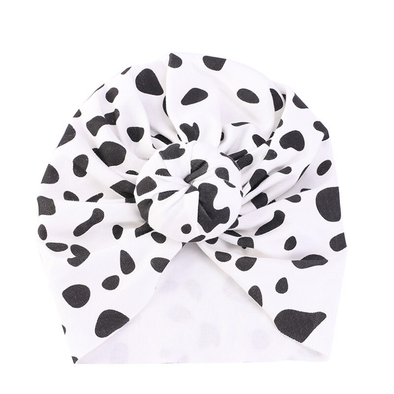 Baby Hair Cap For Sleeping American Cotton Donut Printing Turban Hat Elastic Bonnet Headband European Children's Hood: Type 8