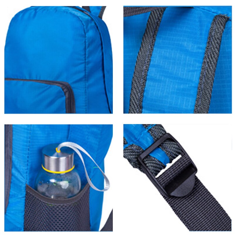 Portable voyage sacs à dos Zipper solide en Nylon sac à dos voyage femmes hommes sacs à bandoulière sac pliant
