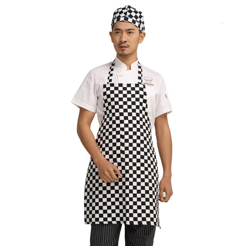 6Color uniforme de Chef delantal de cocina ropa para camarera ropa de cocinero cuello colgante largo delantal Chef traje de trabajo de los hombres de servicio de alimentos: Color3
