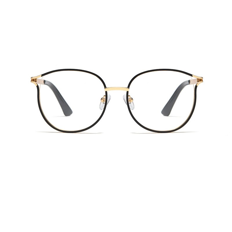 Gafas transparentes de para mujer, gafas de ojo de gato, montura de Gafas de metal para mujer, gafas femeninas ópticas de Retro