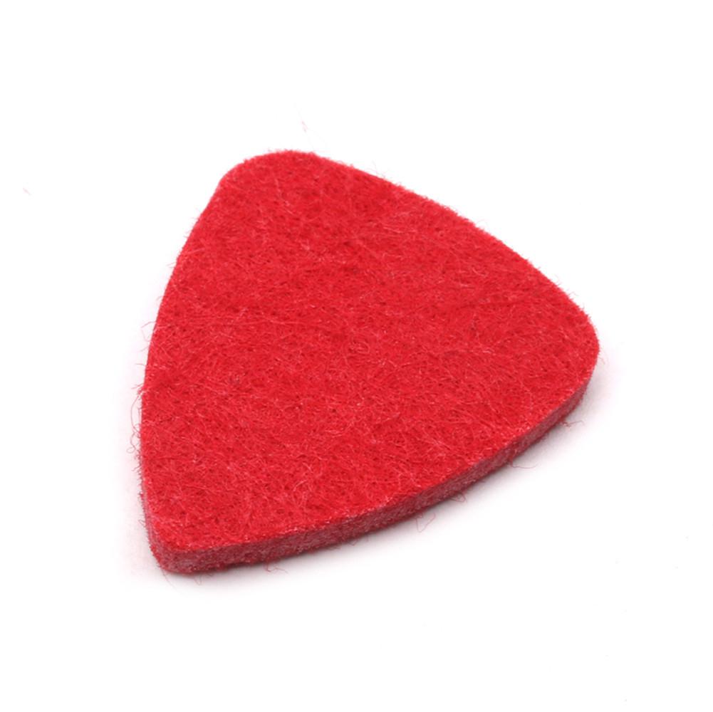 1 uds, púas coloridas de lana para ukelele, picos de fieltro de lana, púa para dedo, púa para Guitarra de cuero, púas para ukelele, accesorios para Guitarra Banjor: red