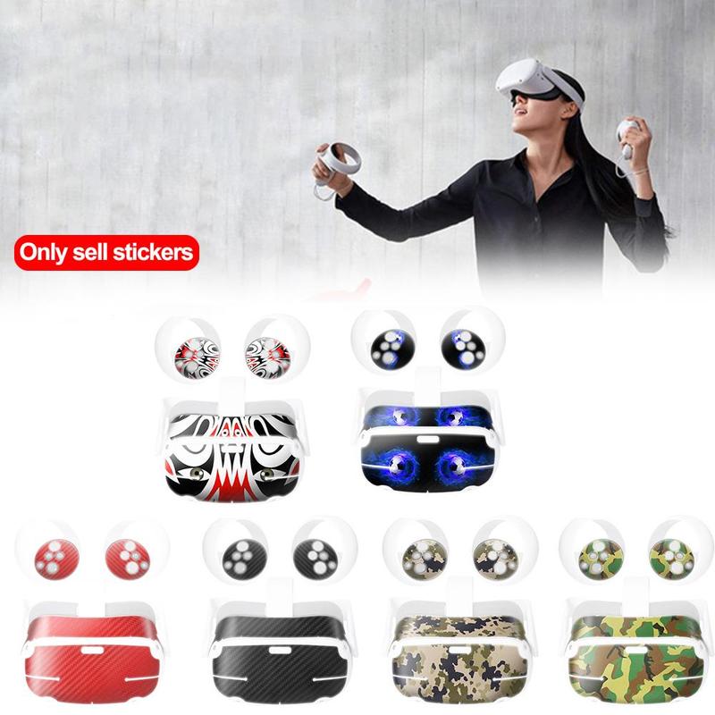 Skin Sticker For Oculus Quest 2 VR Headset Virtual Reality Cartoon Protetcive PVC Skin Decals For Quest 2 Controller Accessories