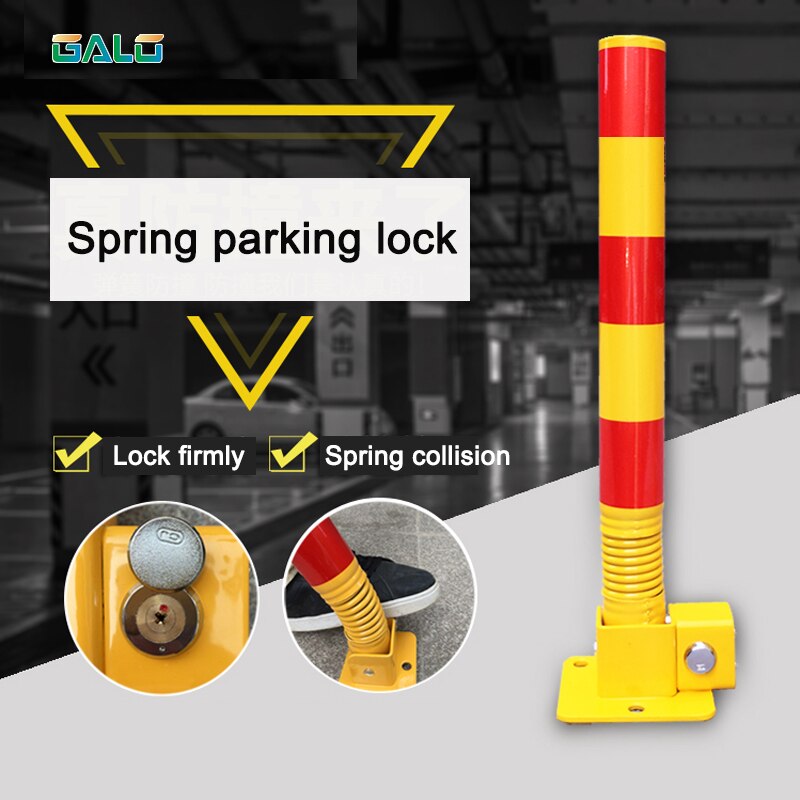 Parking Lock Pillar With Spring And Lock/ Car Barrier Lock Private Territory Maintenance Protect Parking 1PCS