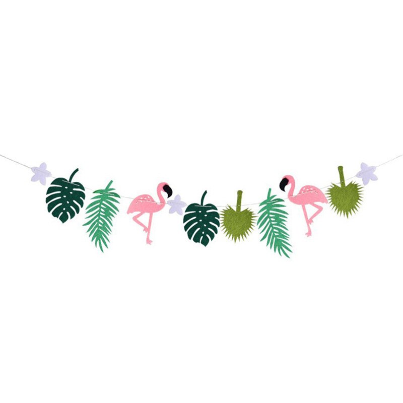 Novedad de verano en banderines de flamenco, 1 unidad, de piña Tropical hawaiana, accesorio para foto de guirnaldas para decoraciones de cumpleaños: B