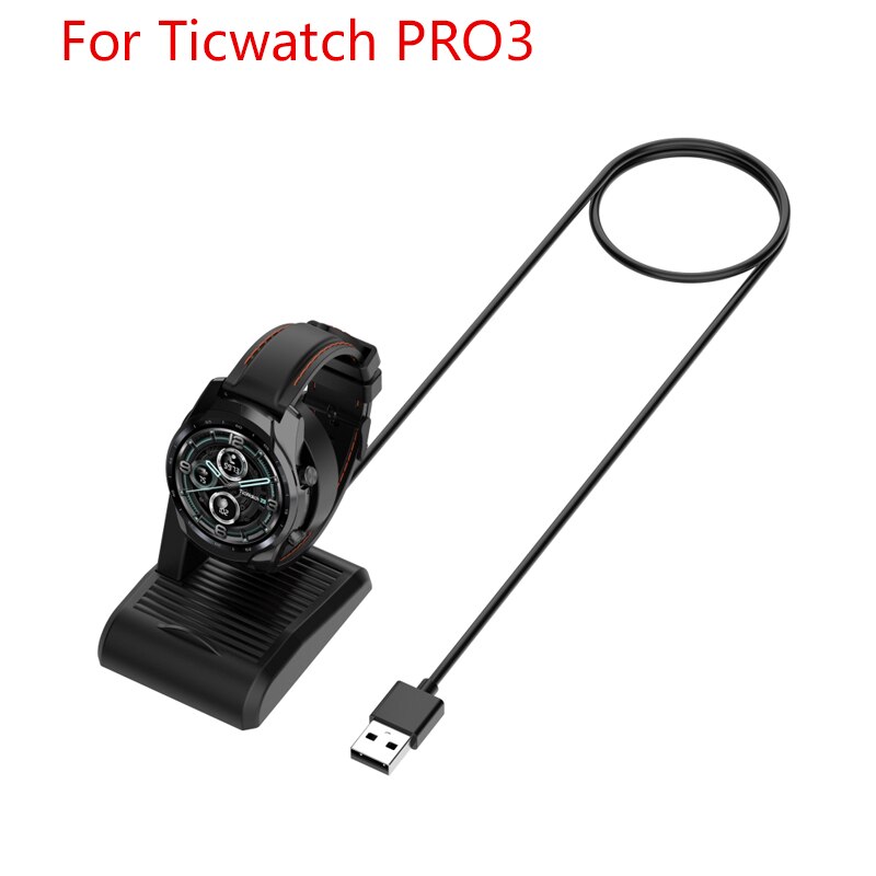 For TicWatch Pro3 Charger Magnetic Adapter USB Charging Cable Cord Base Charging Dock Charger For TicWatch Pro 3 Accessories