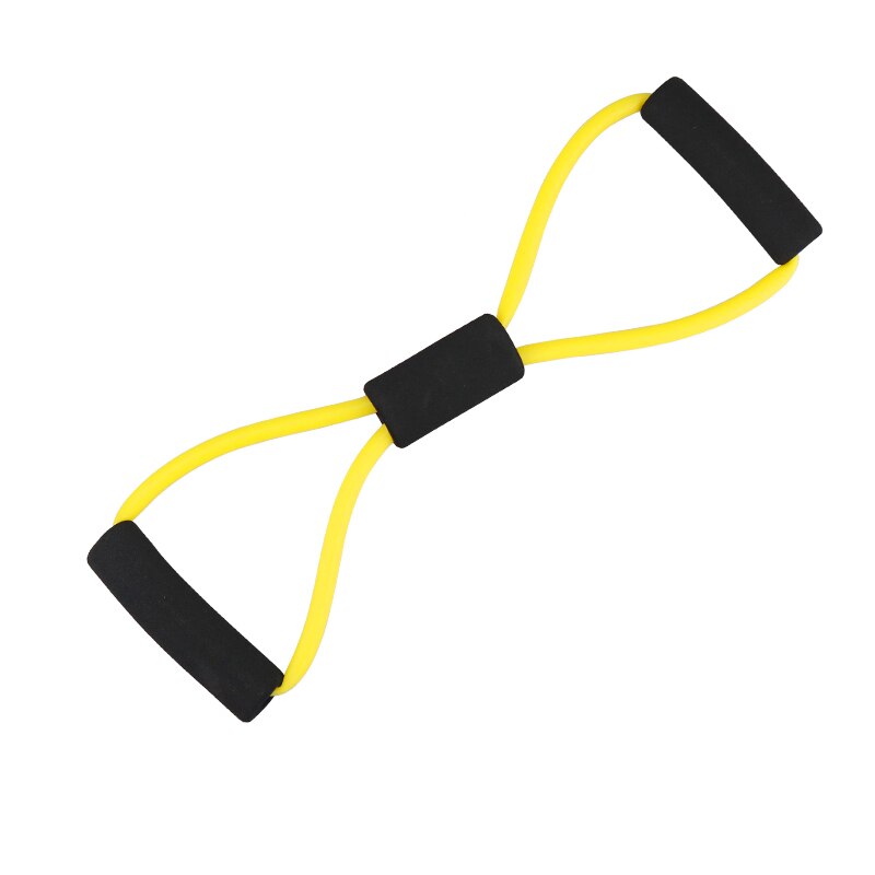 TPE 8 parola fitness yoga resistenza alla gomma elastici fitness elastico attrezzature per il fitness espansore allenamento palestra esercizio treno: giallo