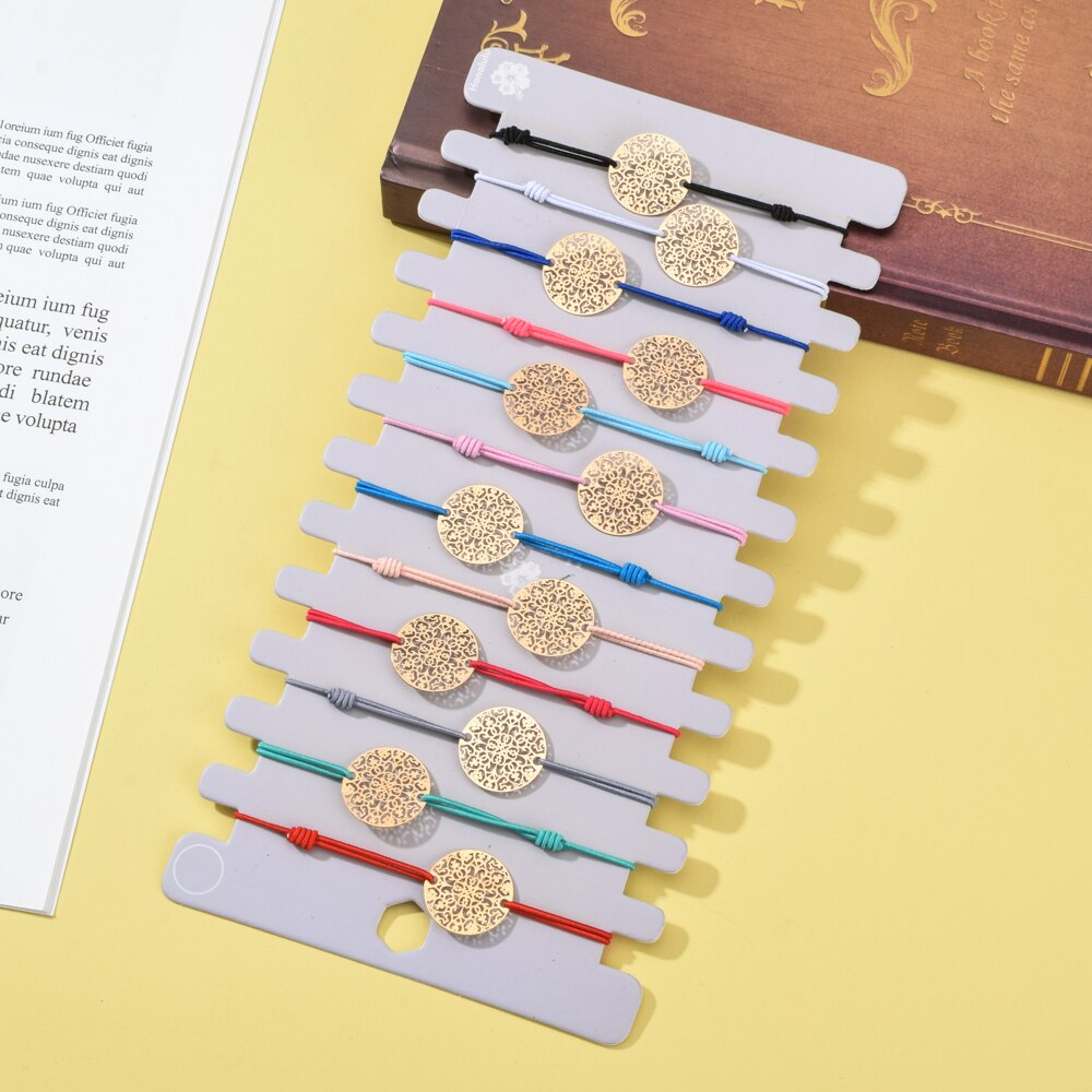 12 pièces/lot breloques corde élastique tressé cuivre plume animaux chaînes Bracelets & Bracelets pour femmes réglable bijoux Pulseria