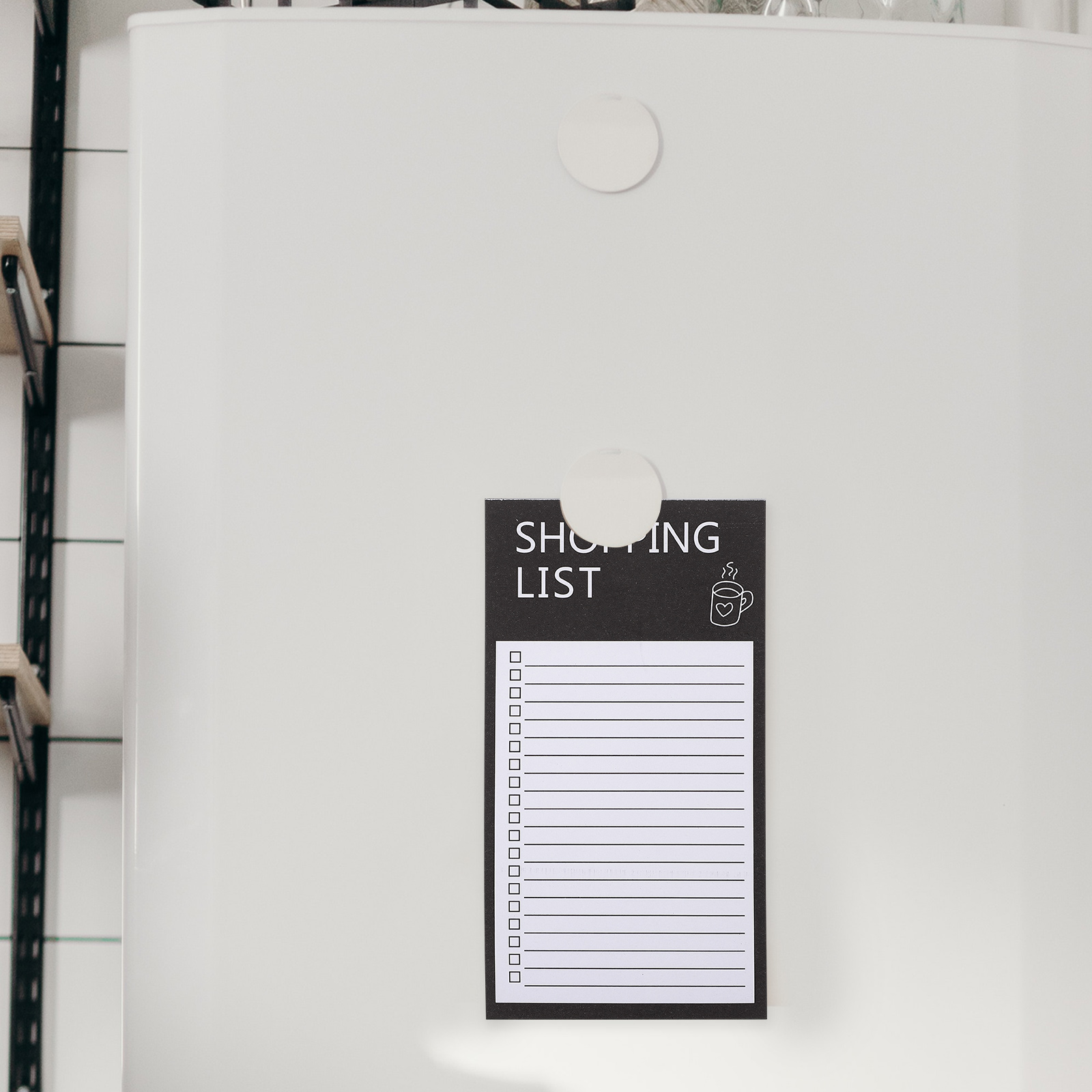 2-boeken Magnetisch notitieblok Lijst Kladblok Dagelijks notitieboekje voor winkelartikelen Planner Enkel schema Kruidenier Zwart